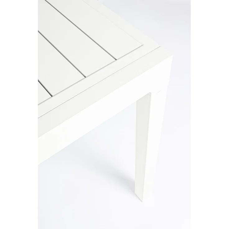 Gartenesstisch Pelagius aus Aluminium, ausziehbar und wetterfest, modern, weiß, für 8–10 Personen – Bild 7