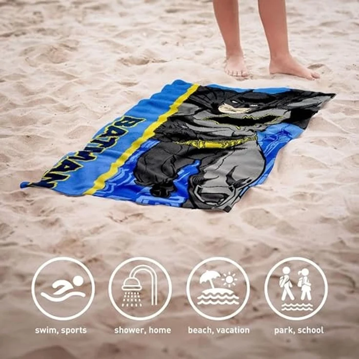 Strandtuch Kinder Jungen Batman Badetuch 70x140 cm Urlaub Must Haves – Bild 5