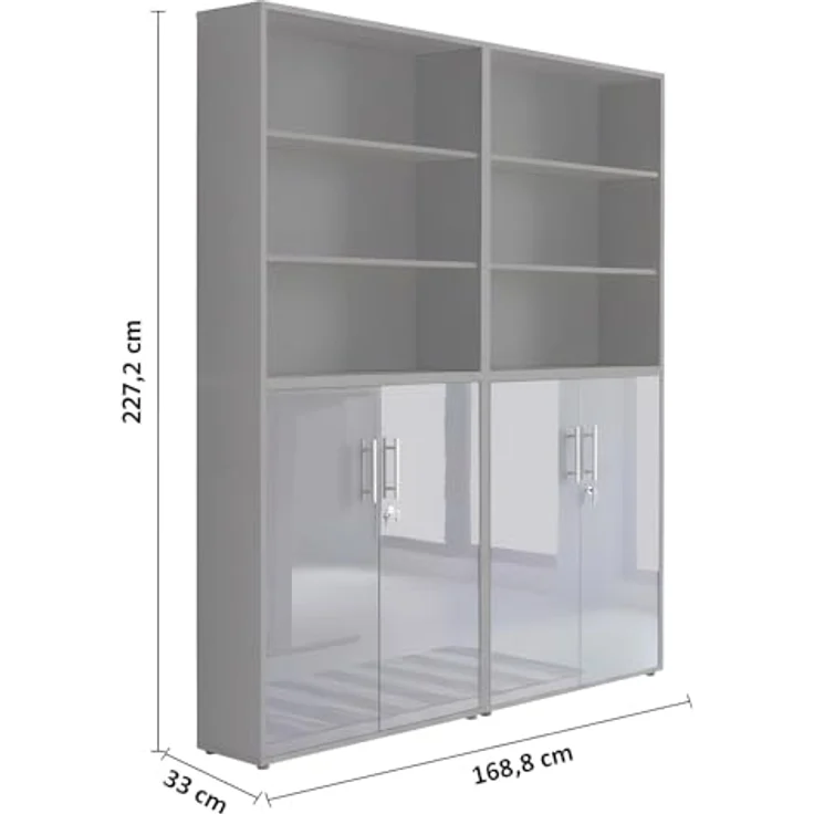 moebel-dich-auf Aktenschrank OFFICE EDITION (Set 11, abschließbar mit Metallgriffen) Made in Germany – Bild 3