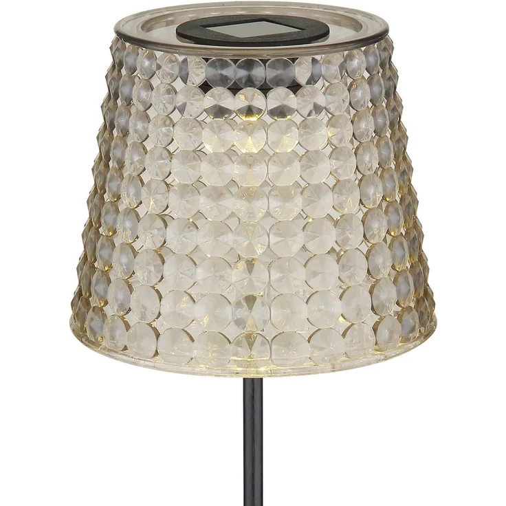 Solarleuchte 2er Set Garten Erdspieß Solarlampe LED Außenleuchte Solar Grau LED – Bild 6