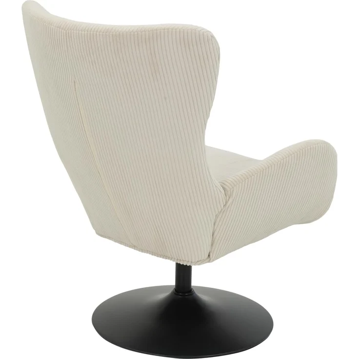 Hela Tische, Lounge-Sessel, Ohrensessel Samos, Bezug Cordstoff Beige, hoher Rücken, Trompetengestell 360° drehbar, 70 x 81 x 96 cm – Bild 7