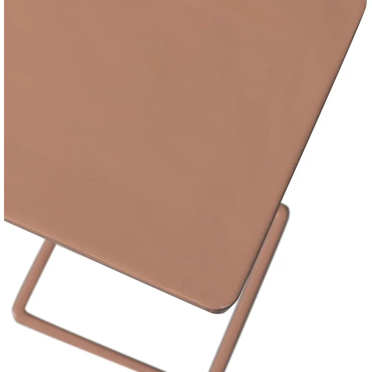Beistelltisch Toste Metall, modern und hochglänzend, quadratische Form, Altrosa, 64 x 22 x 22 cm – Bild 6