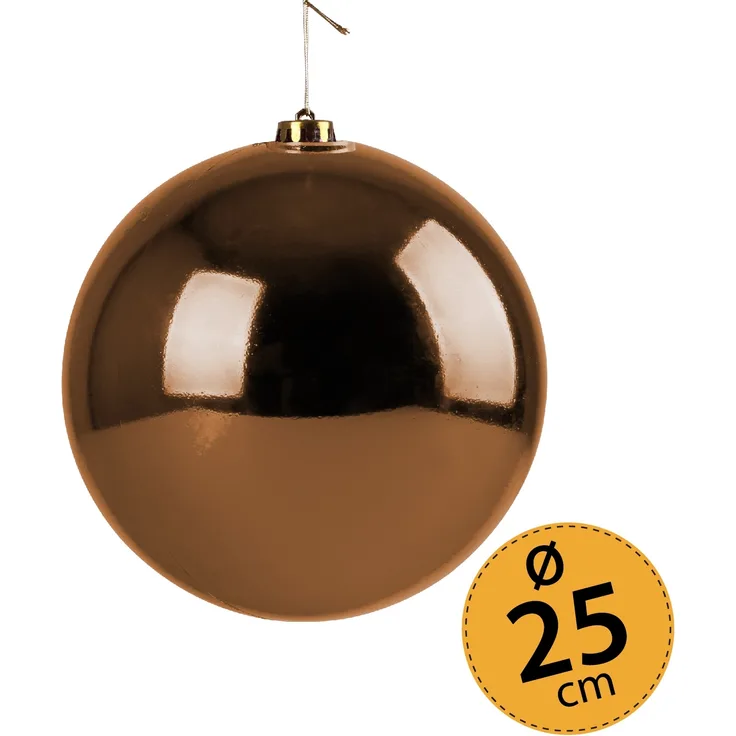 Christbaumkugel braun Weihnachtskugel ⌀ 25 cm Baumschmuck Deko-Kugel glänzend