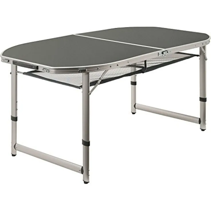 CampFeuer Campingtisch für 6 Personen, 150 x 80 cm, faltbar, höhenverstellbar