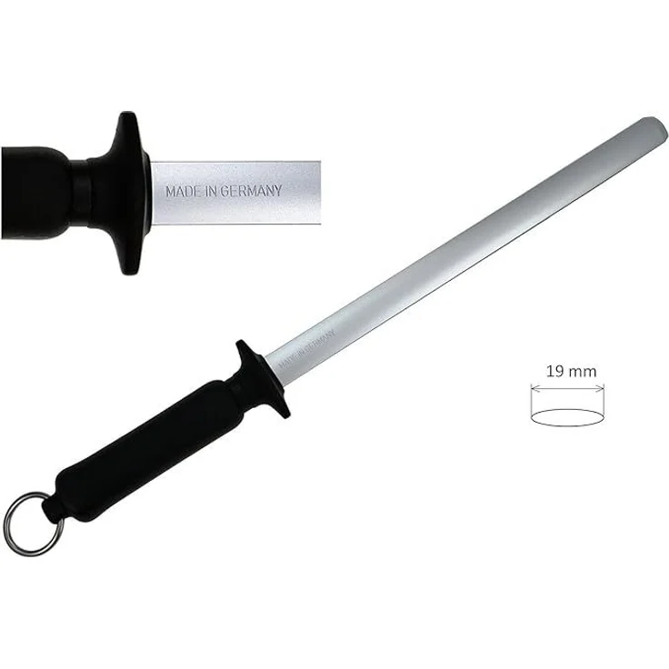 Neustanlo Profi Wetzstahl mit Soft-Touch Griff mit Fingerschutz, gehärtetes Spezialstahl, 36 cm – Bild 2