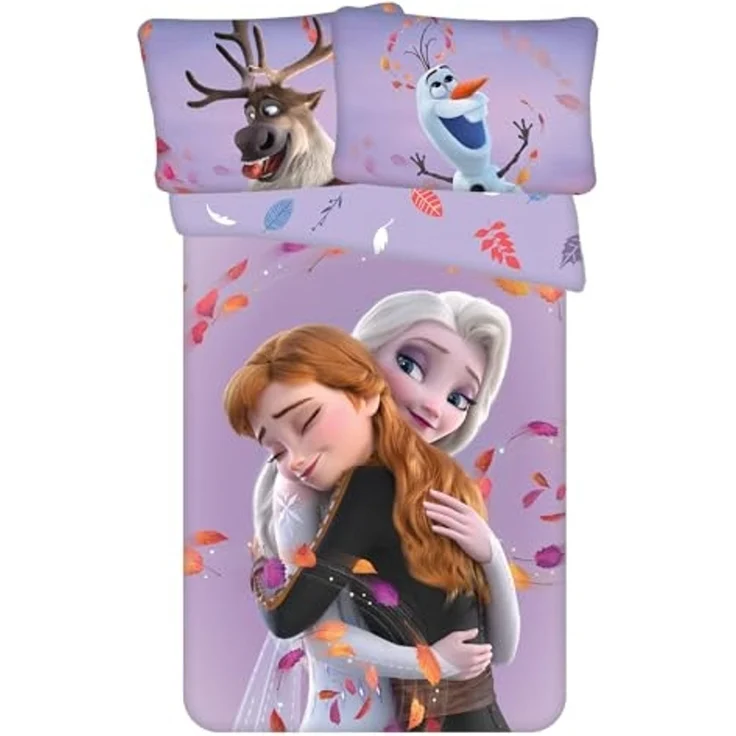 Disney Frozen 2 Anna Elsa Olaf Baby Bettwäsche 100 x 135 cm Baumwolle – Bild 1