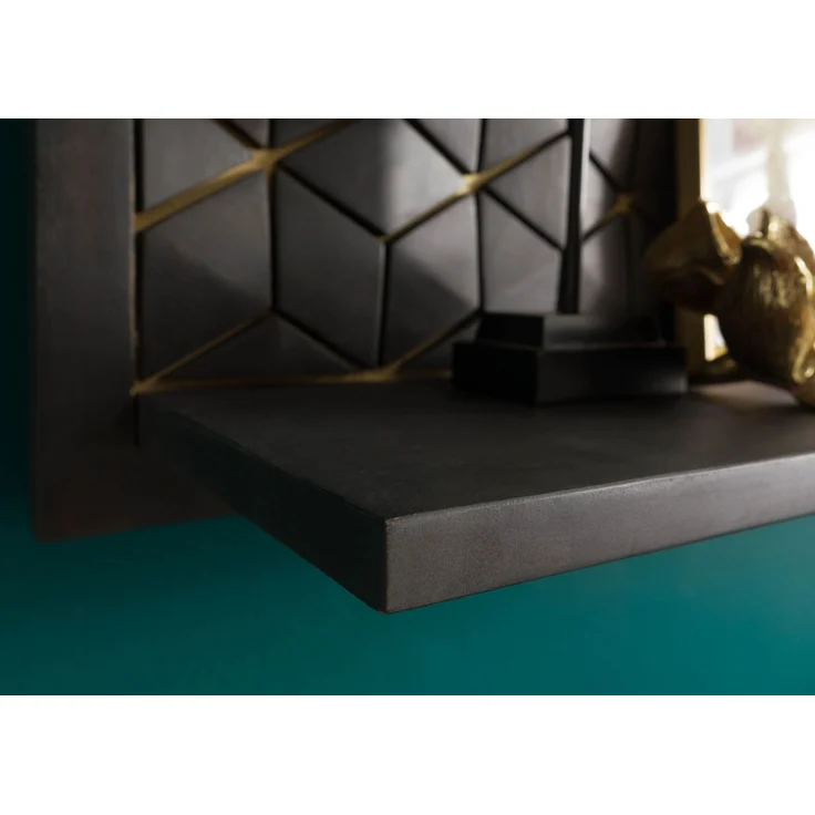 Wandregal Mango 159x22x29 grau geölt DIAMOND #125 – Bild 6
