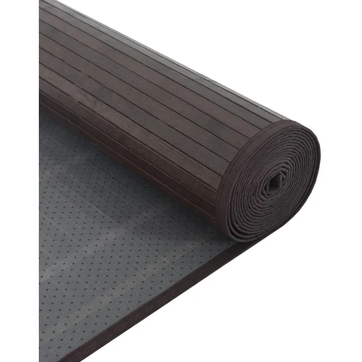 vidaXL Teppich Rechteckig Dunkelbraun 70x400 cm Bambus 376887 – Bild 5