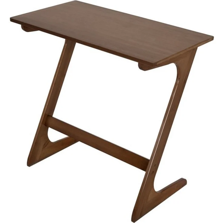 COSTWAY Beistelltisch, Z-förmiger Sofatisch Bambus, Betttsich 75 x 40 x 70 cm – Bild 4