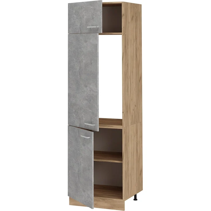 Kühlumbauschrank R-Line Beton 60 cm Vicco – Bild 4