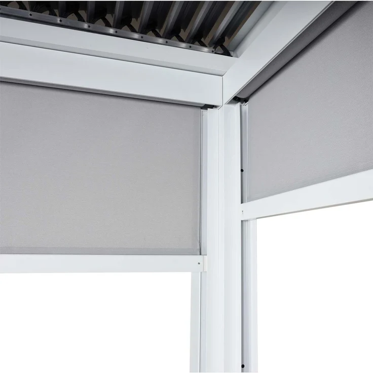 Mendler 'HWC-L41' Pergola mit 3 Seitenwände, Metall weiß, 3x3,7 m – Bild 5