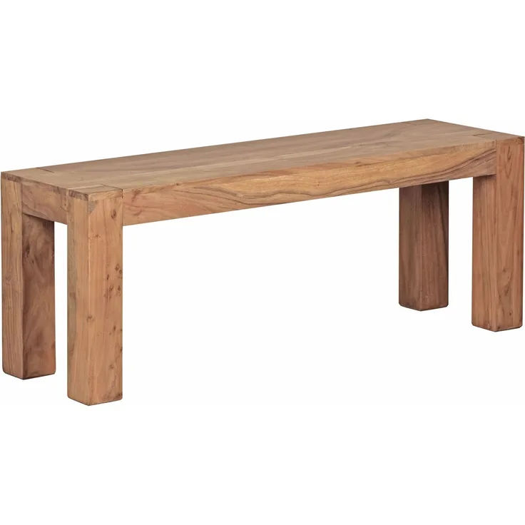 Wohnling Sitzbank, Küchenbank, Massiv-Holz, Akazie, 120 x 45 x 35 cm