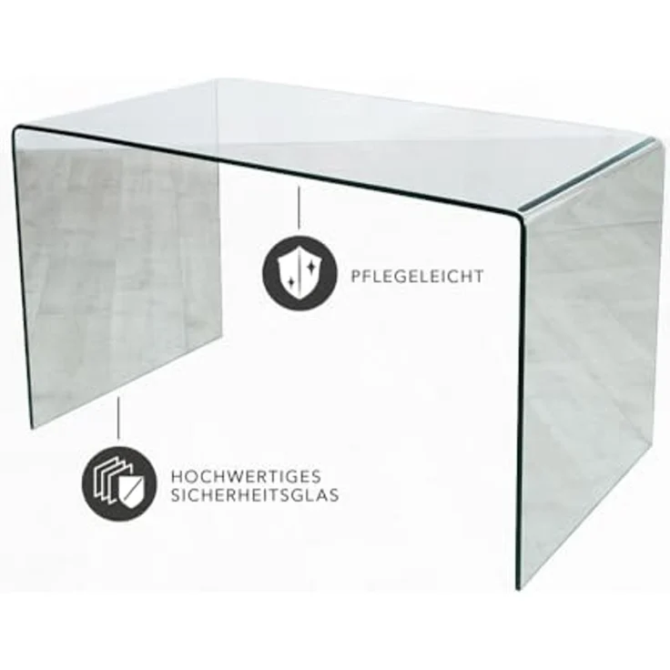 riess-ambiente Schreibtisch FANTOME 120cm transparent, Arbeitszimmer · Glas · Modern Design · Home Office – Bild 7