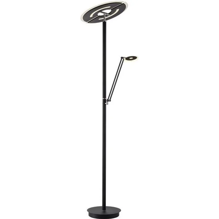 MONDO LED Deckenfluter RIMO, 2-flammig, Anthrazit, Stahl, mit Lesearm, Anpassung der Farbtemperatur, Dimmfunktion, LED fest integriert, Extra-Warmweiß, Neutralweiß, Touchsensor, B 62 x H 200,3 x T 44 cm – Bild 4