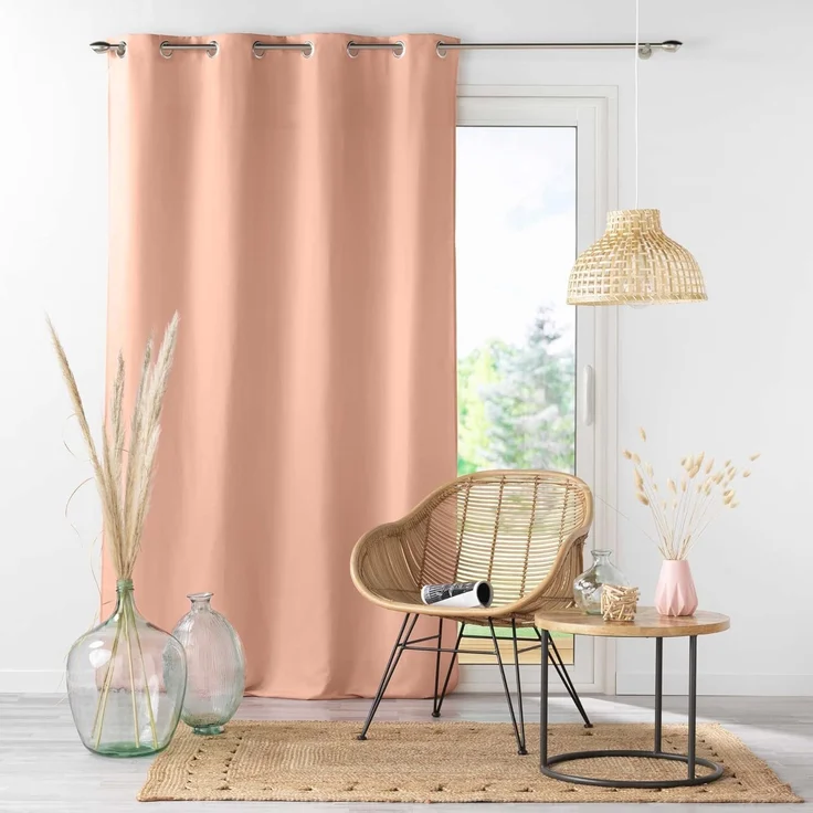 Mikrofaser Vorhang 140x260 Gardine Schal Ösen Vorhänge transparent Wohnzimmer – Bild 4