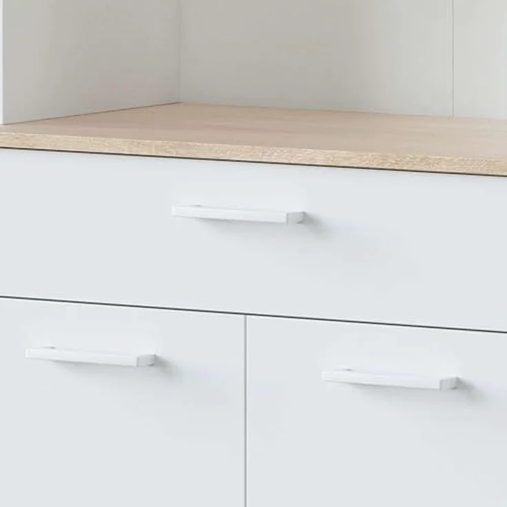 CaliCosy Highboard mit 5 Türen und 1 Schublade Kira - H186 cm - Weiß – Bild 6