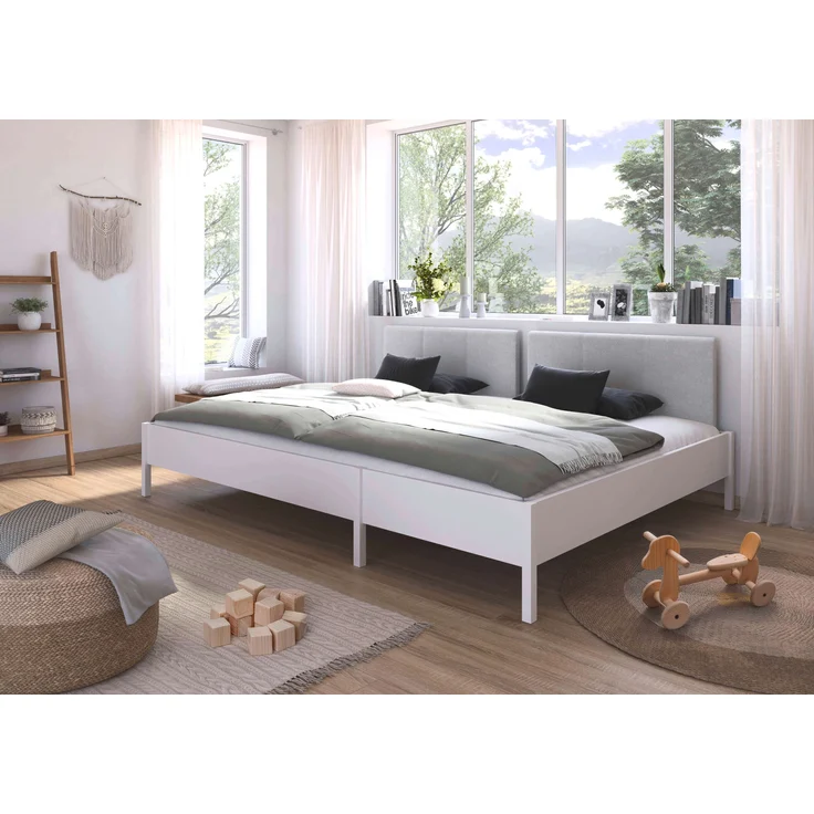 Rauch Möbel 'Mare' Familienbett, Liegefläche 270x200 cm, mit Polster-Kopfteil, Farbe Weiß, 278 x 98 x 209 cm – Bild 1