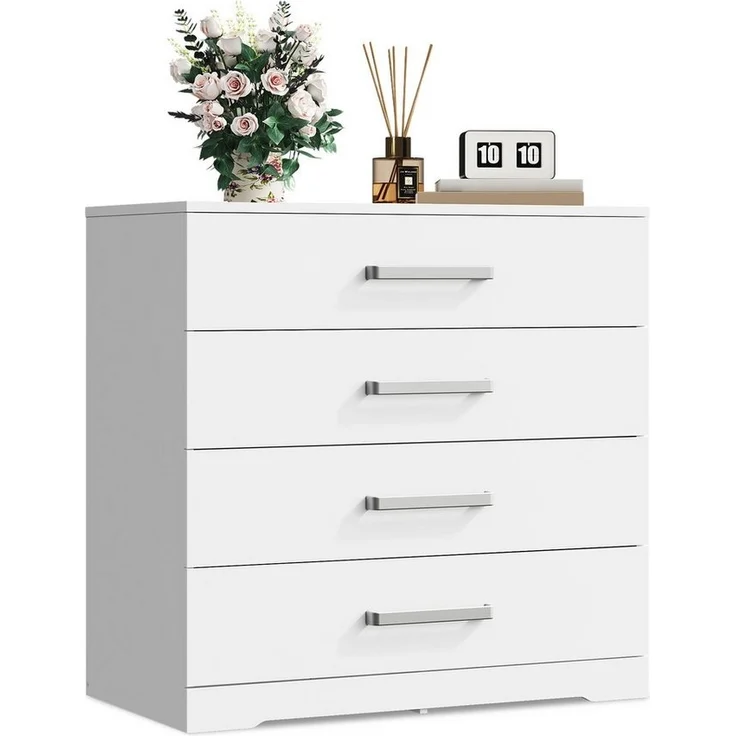 WLIVE Kommode mit 4/5 Schubladen, Moderne Schubladenkommode (Packung, Modernes Sideboard mit 3 Schubladen und 4 Fächern, Breite 75 cm), Vielseitiger Schubladenschrank für Schlafzimmer, Flur & Kinderzimmer – Bild 5