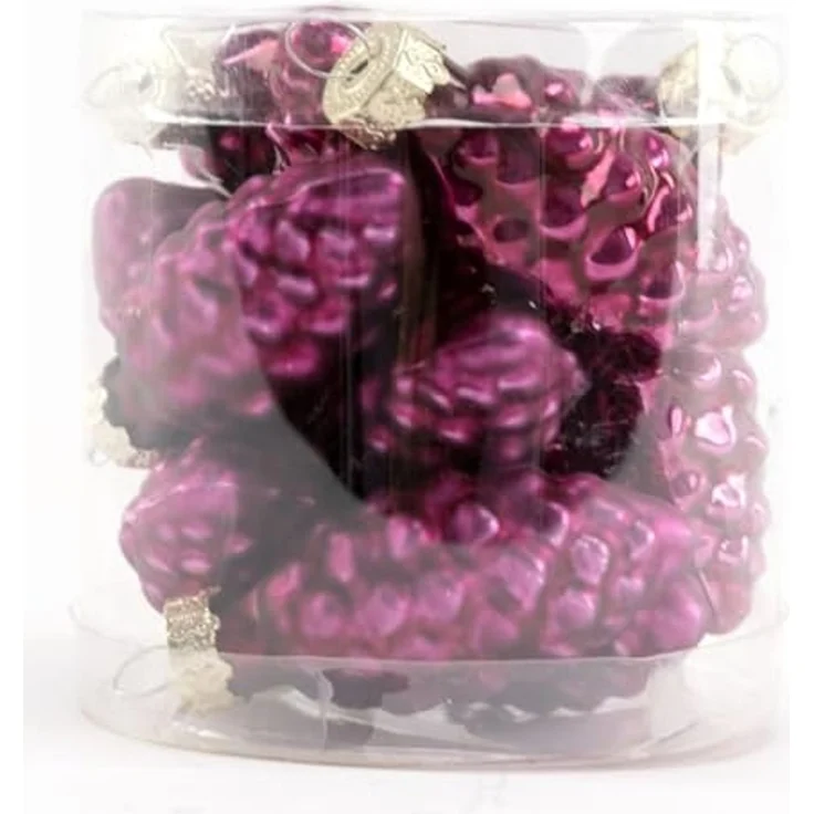 TrendLine Glas-Tannenzapfen magnolienrosa Weihnachtskugeln Weihnachten Xmas – Bild 2
