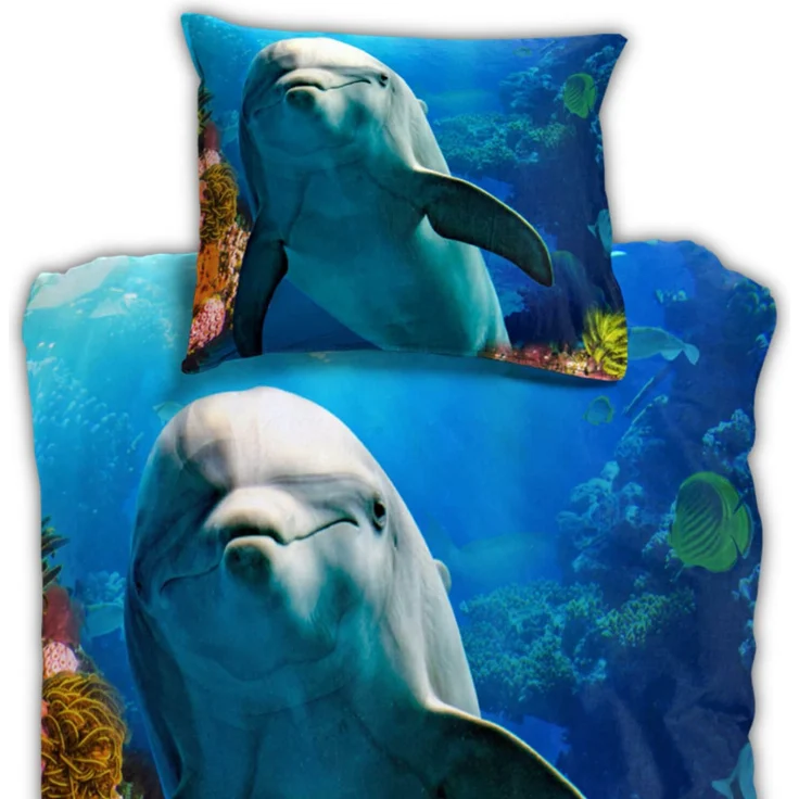 Delfin Bettwäsche Digitaldruck ESPiCO Sleep and Dream 135 x 200 + 80 x 80 cm – Bild 2