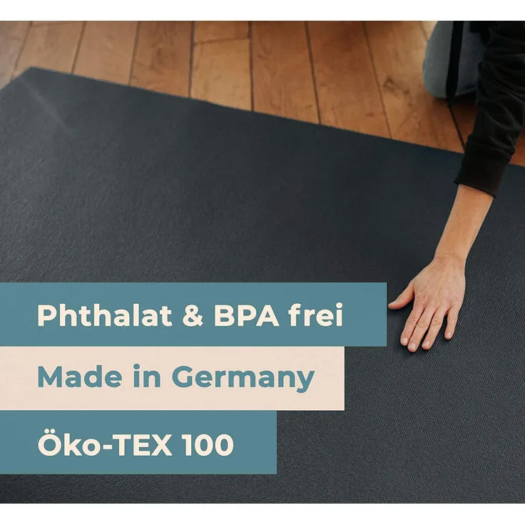 Outdoor Krabbelmatte Krabbelunterlage SanoSoft "made in Germany" - Öko-Tex 100 180x450 cm Hellgrau