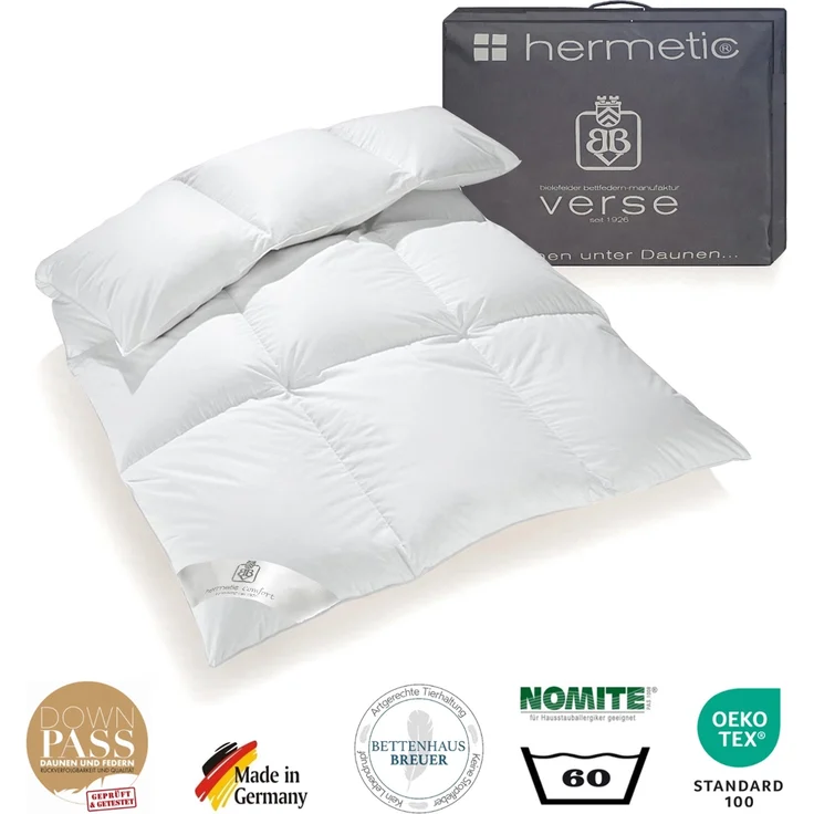 Extra warme 100% Winter Daunendecke Holsteiner Daunen 135x200 1380g – Bild 2