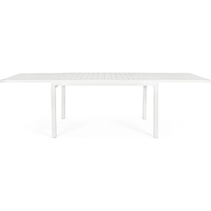Gartenesstisch Pelagius aus Aluminium, ausziehbar und wetterfest, modern, weiß, für 8–10 Personen – Bild 5