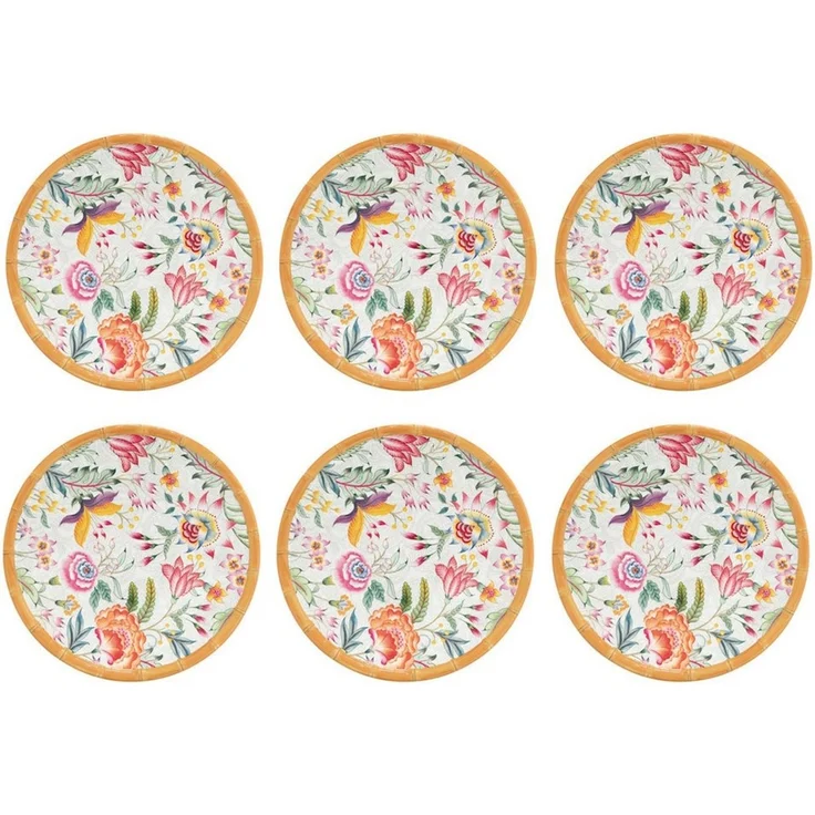 EasyLife Frühstücksteller Osaka, Spülmaschinengeeignet, Mehrfarbig, Blumen, H: 2cm – Bild 1