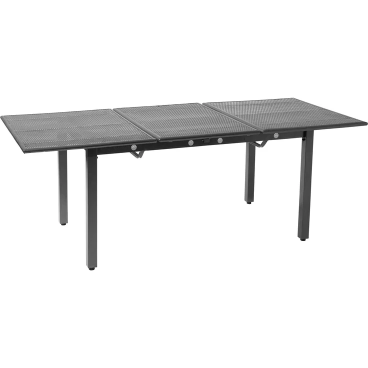 greemotion Ausziehtisch Toulouse 140/200x74x90 cm ? Stabiler Gartentisch mit ausziehbarer Funktion, höhenverstellbaren Füßen, wetterfest ? Farbe: eisengrau – Bild 1
