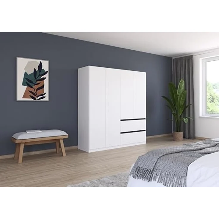 rauch Drehtürenschrank Kleiderschrank Schrank Garderobe COSTA in den Breiten 91/136/181 cm (in 3 Ausstattungen BASIC/CLASSIC/PREMIUM) viel Platz, grifflose Front und Push-to-Open Funktion MADE IN GERMANY – Bild 2