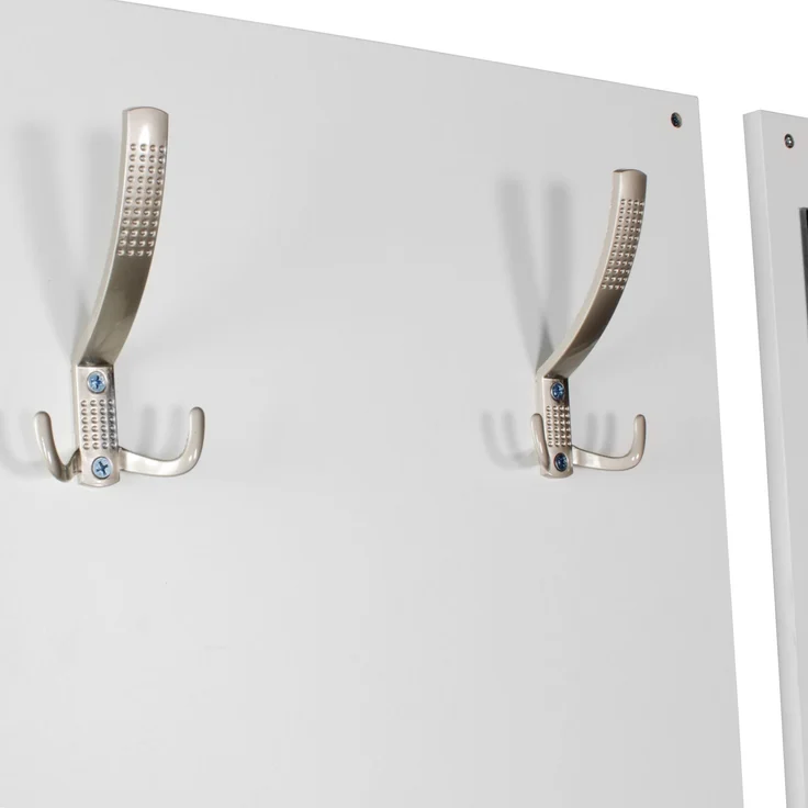 Wohnling Wand-Garderobe JANA mit Spiegel & Schuhschrank, Spanplatte weiß – Bild 12