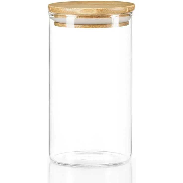 Dimono Vorratsglas DIMONO Vorratsglas mit Bambusdeckel – Borosilikatglas Aufbewahrung, Borosilikatglas, (Glasbehälter), Aufbewahrungsglas – Bild 1