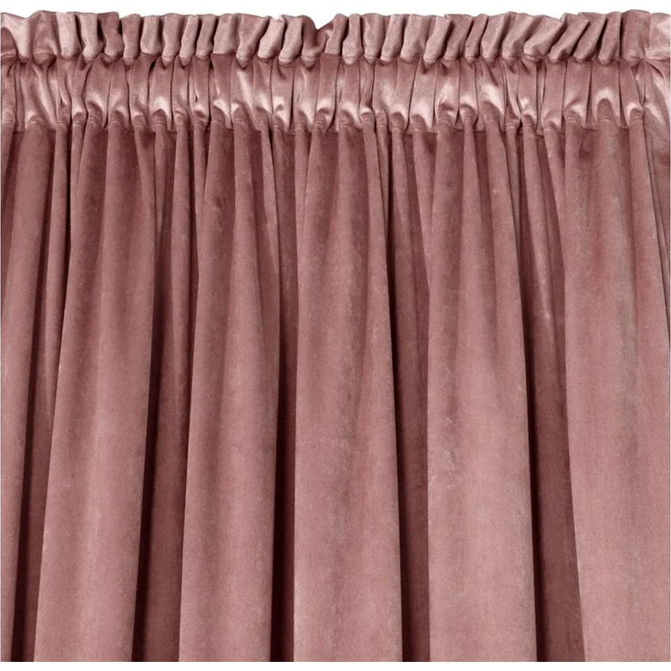 Samtvorhang Velours Vorhänge zum Wohnzimmer Prachtvoll Elegant dunkelrosa 140x270 cm Kräuselband – Bild 3