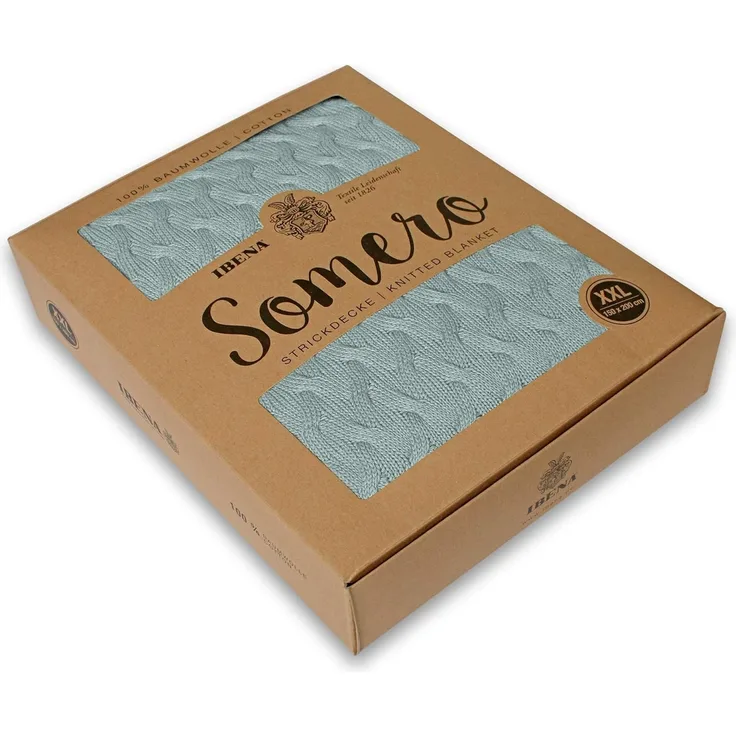Wolldecke Strickdecke Somero, IBENA, Strickmuster, Kuscheldecke