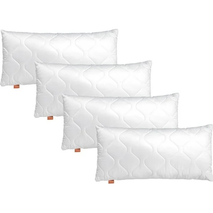 sleepling Kopfkissen Basic 100, in 40x80 cm, 80x80 cm und vielen weiteren Größen, Füllung: Kunstfaserfüllung, Bezug: 100% Mikrofaser, Seitenschläfer, Rückenschläfer, Bauchschläfer, auch als Set erhältlich, 4-tlg, orthopädisch, waschbar bis 60°C, Füllme... – Bild 4
