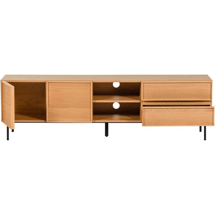 TV-Board Tours aus Melamin und MDF, modern mit viel Stauraum, Natur, 180 cm breit – Bild 4
