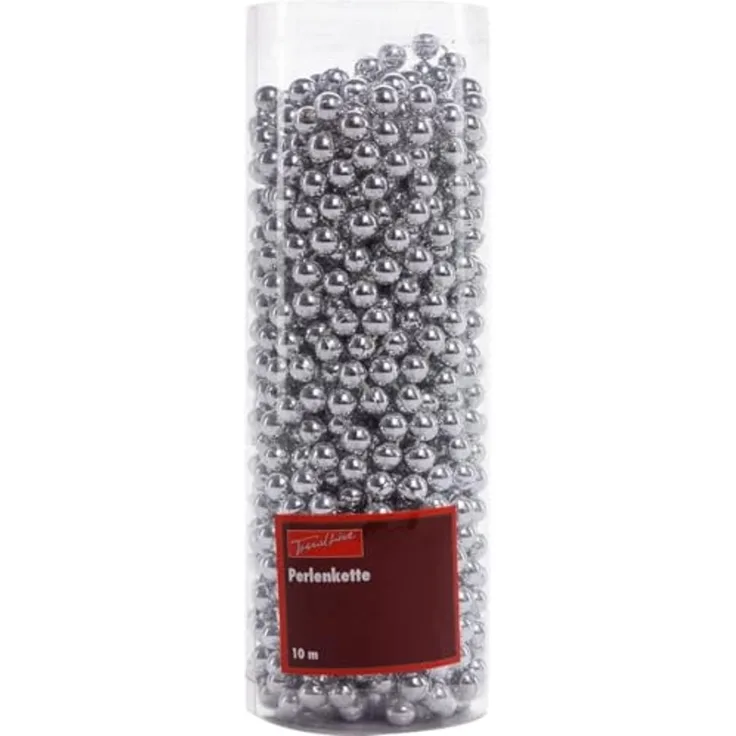 TrendLine Perlenkette bruchfest, langlebig 10 m silber