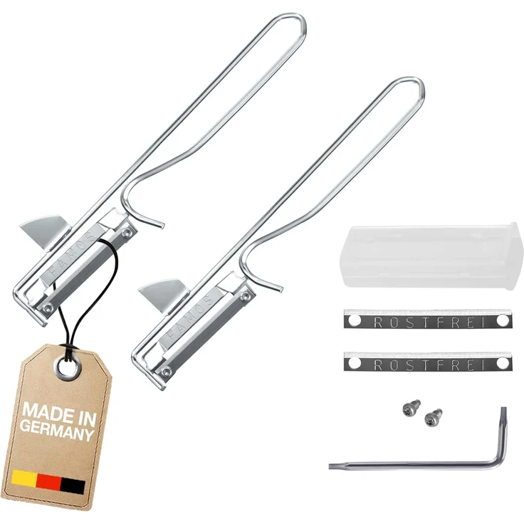 Westmark 2 Universal-Sparschäler/Pendelschäler mit geschärftem Ausstecher, inkl. Ersatzklingen-Set, Edelstahlklingen, Famos, Metall/Verchromt, 106122E6, Silber