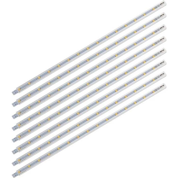 SEBSON Aufbauleuchte LED Lichtleiste 30cm 12V warmweiß 8-tlg, mit Stecker und Schalter – Bild 4
