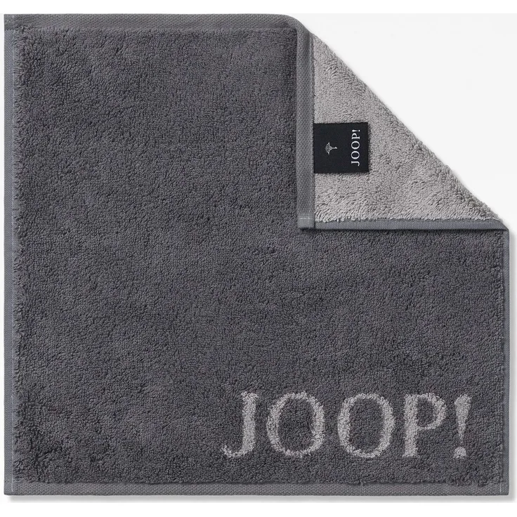 JOOP! Handtücher JOOP! Seiftuch Classic Doubleface 1600, 77 Anthrazit, Baumwolle (1-St)