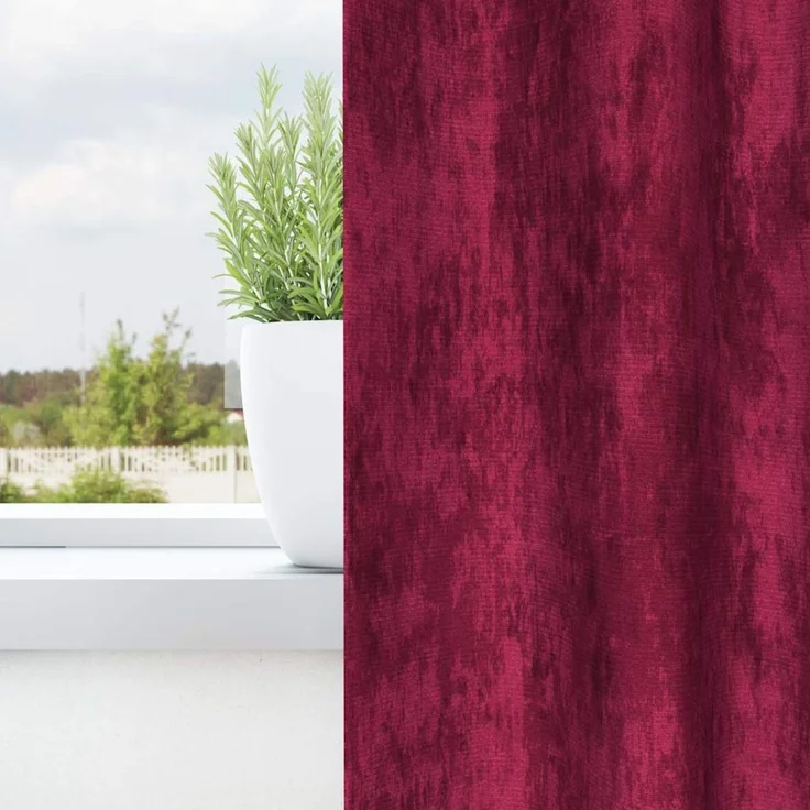 vidaXL Samtvorhänge 2 stk. Weinrot 175 x 140 cm Samt 4107714 – Bild 3