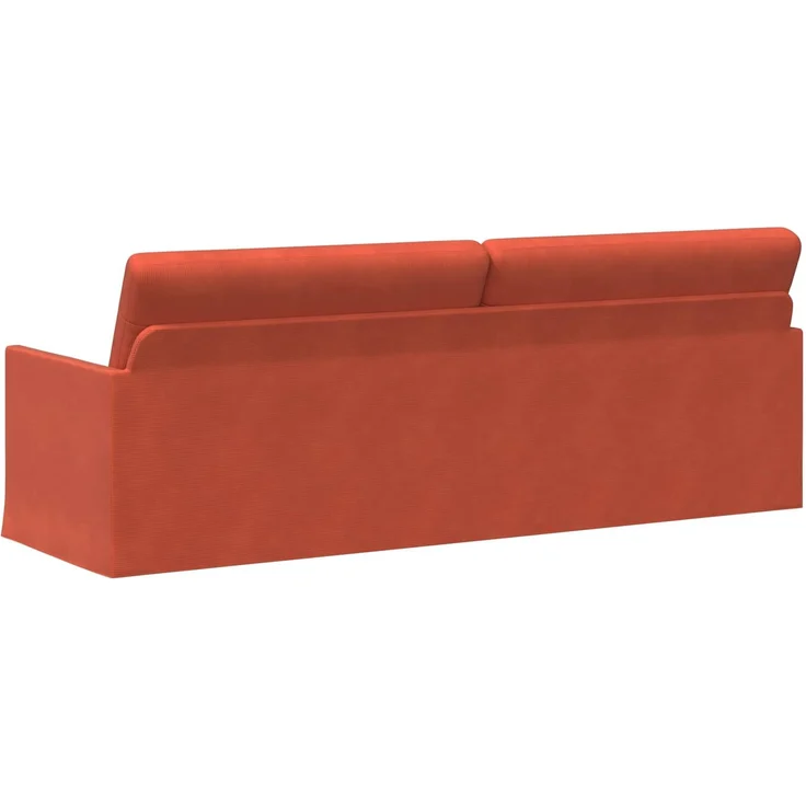 vidaXL 3-Sitzer Sofa Rot-Orange 220 x 81 x 82 cm Cordstoff 42041171 – Bild 4