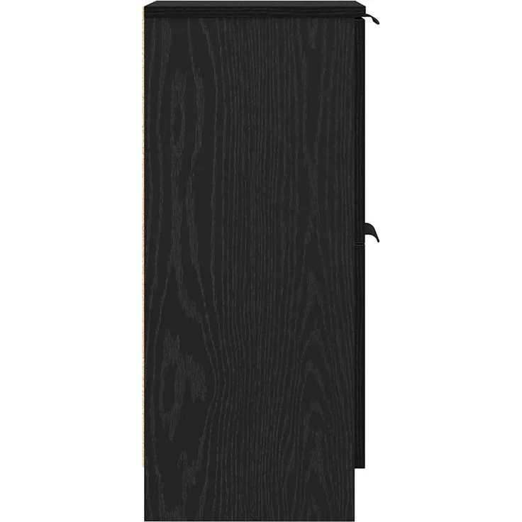 vidaXL Sideboard 2 pcs Schwarz Eichen-Optik 30 x 30 x 70 cm 862099 – Bild 7