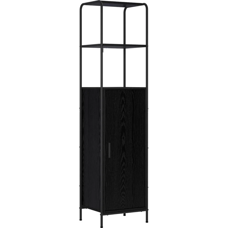 vidaXL Highboard Schwarz Eichen-Optik 40 x 33 x 161 cm Holzwerkstoff 8013866 – Bild 2