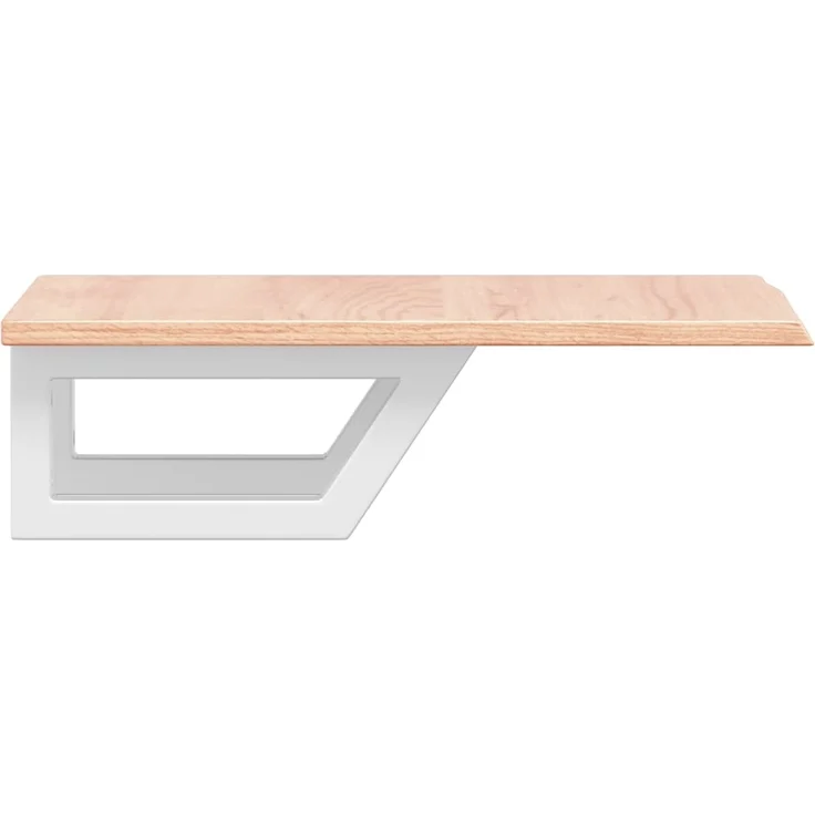 vidaXL Waschtischplatte mit Halterung Stahl und Massivholz Eiche 3302558 – Bild 4