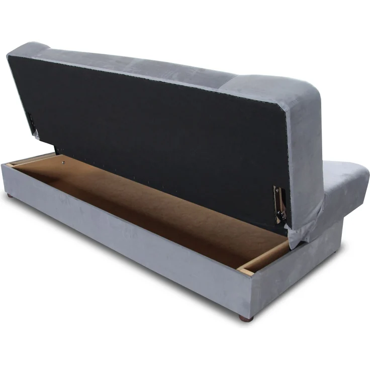 Schlafsofa Sena - Sofa mit Schlaffunktion und Bettkasten, Velours Stoff, Bettsofa mit Bonell-Federkern, Couch (Braun (Manila 04)) – Bild 4