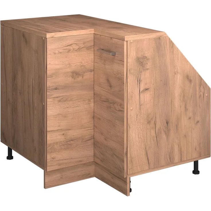 Dachschrägenschrank Eckschrank Rion Goldkraft Eiche 75.6 x 81.6 cm mit 1 Tür, Schrankkorpus 60 cm Tiefe Vicco