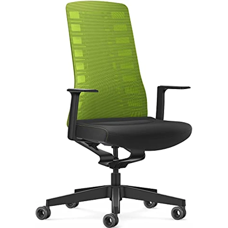 Interstuhl Bürostuhl Pure Active Edition, ergonomischer Drehstuhl mit Smart-Spring Technologie, 1D-Armlehne, Grün | Schwarz, Made in Germany – Bild 1