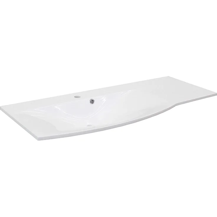 Fackelmann LUGANO Waschbecken 115 cm aus Gussmarmor, Ablage rechts