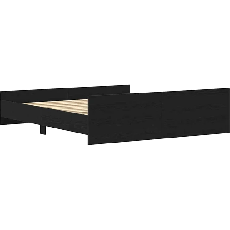 vidaXL Bettgestell ohne Matratze Schwarze Eiche 180x200 cm Holzwerkstoff 3329322 – Bild 7